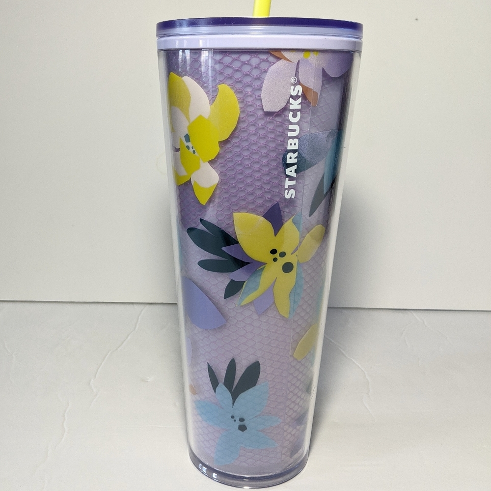 NEW Starbucks Spring 2023 Floral Lilac Cold Cup Tumbler